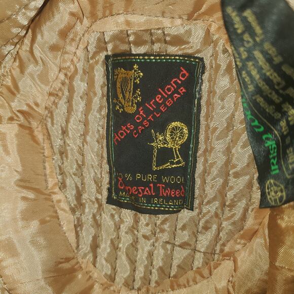 Hats of Ireland Size 7/57 (estimated) Castlebar Walking 100% Wool Donegal Tweed - Picture 6 of 7
